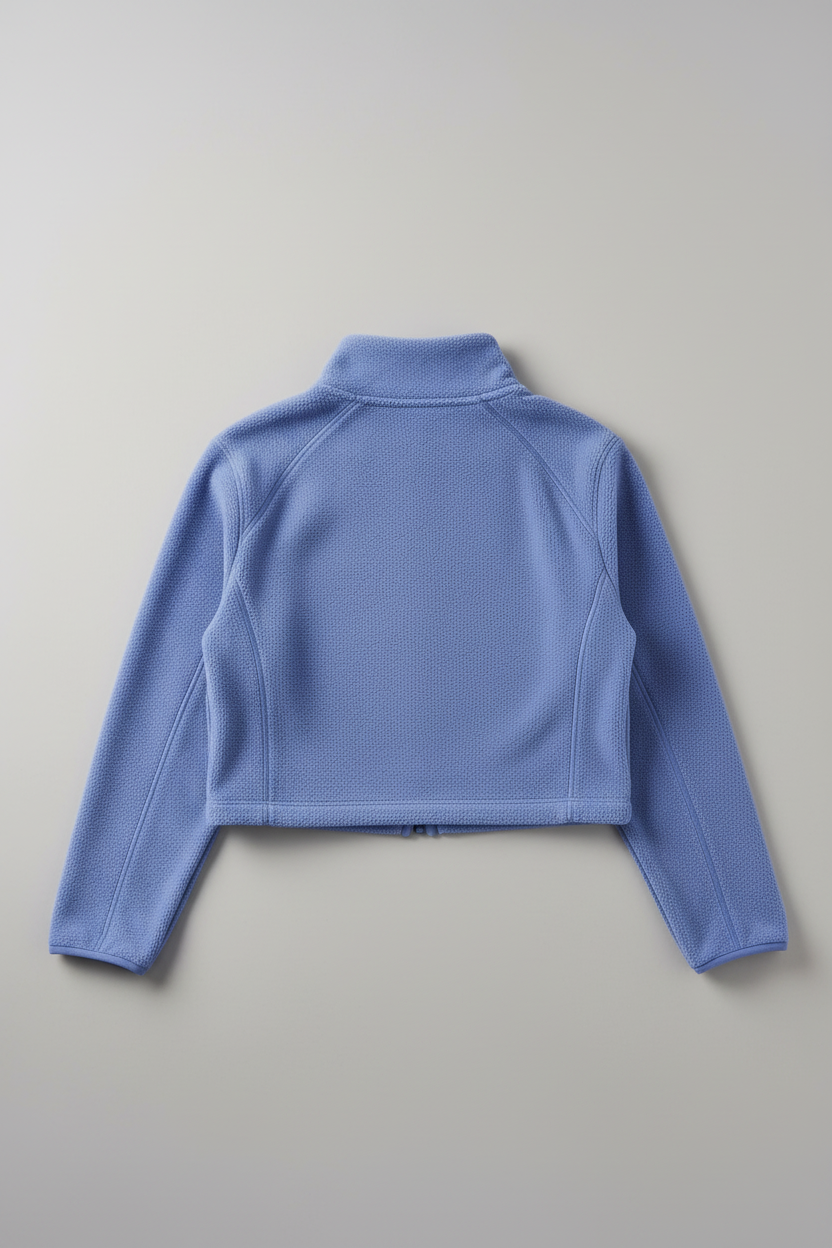 Periwinkle Back View Crop Jacket