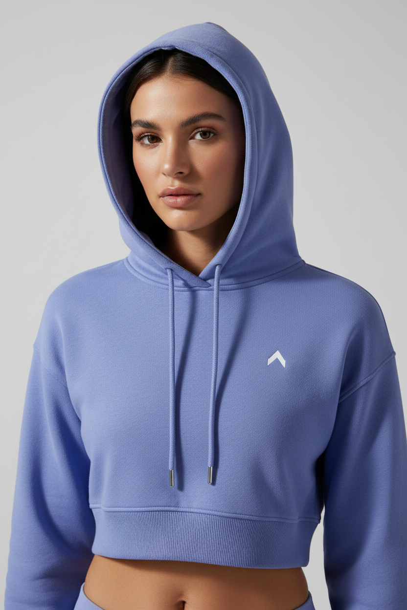 Periwinkle Crop Hoodie