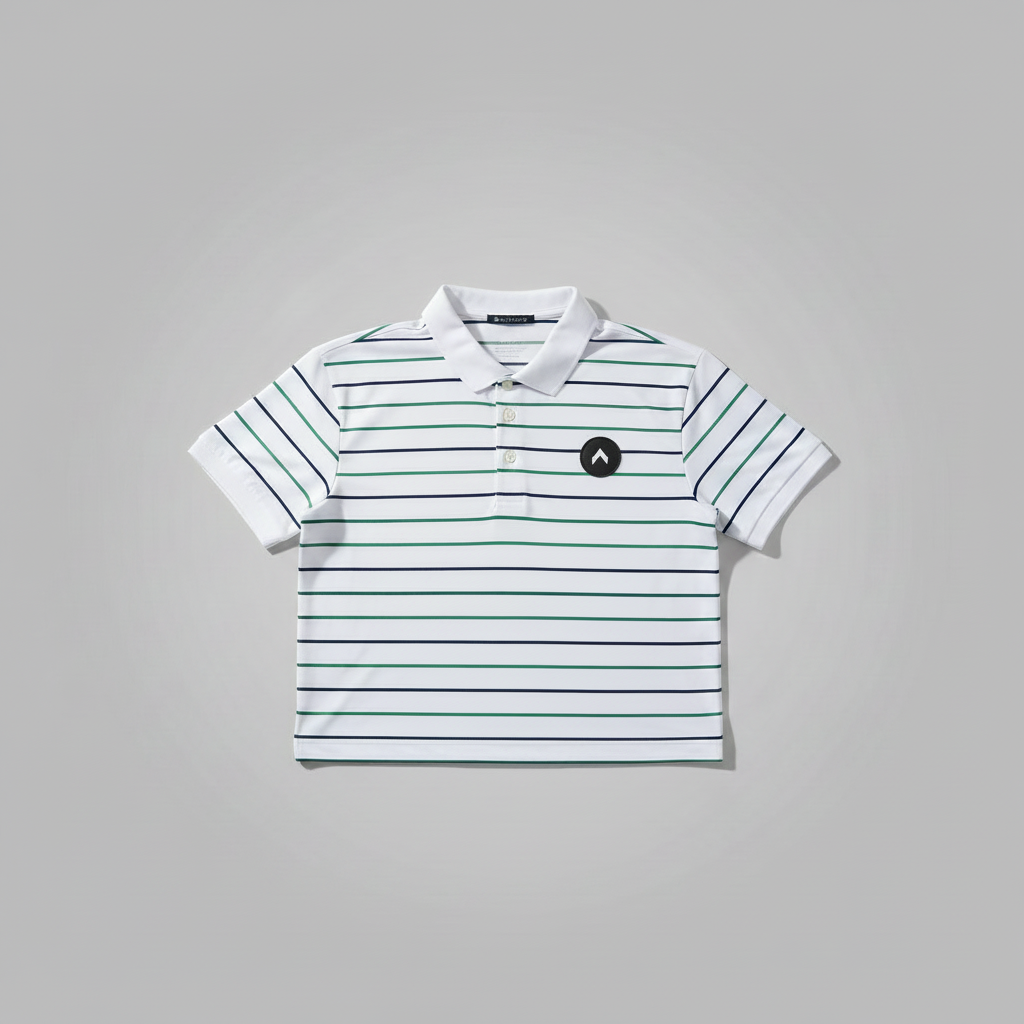 Striped Polo Front View