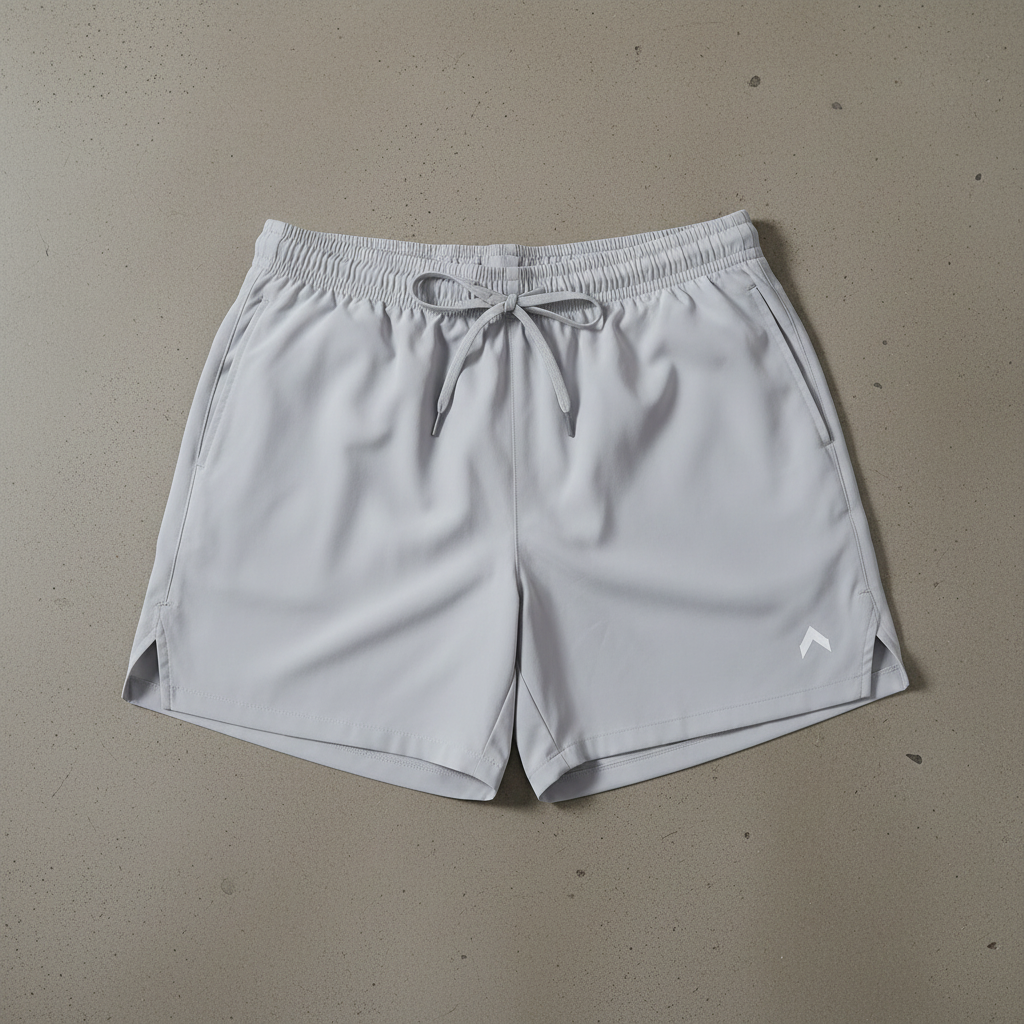 Very Light Gray Shorts Flat Lay