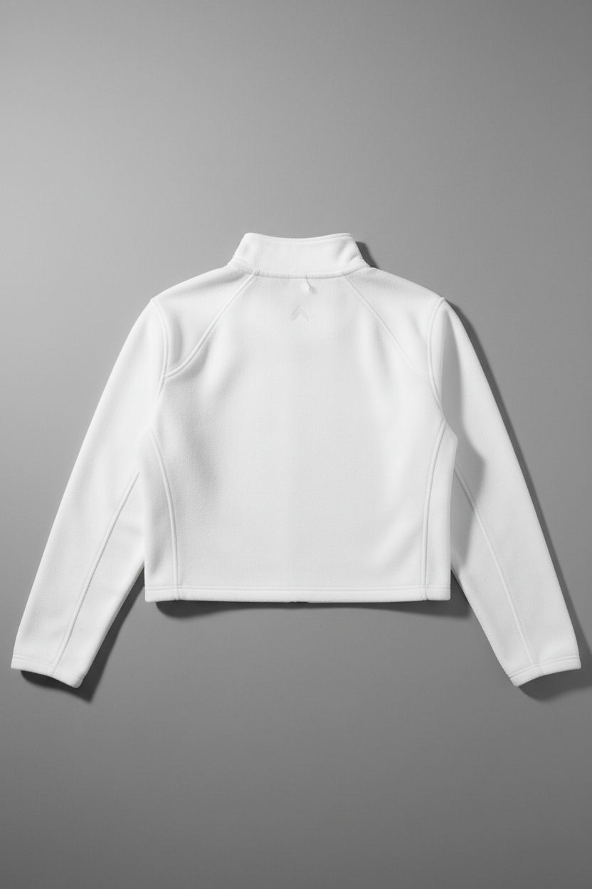 White Back View Crop Jacket