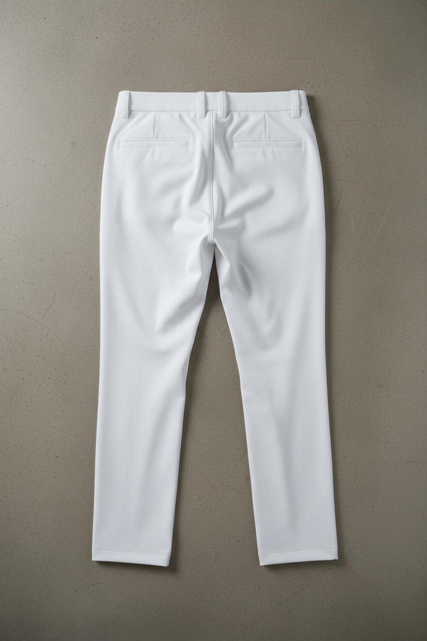 White Golf Pants - Back View