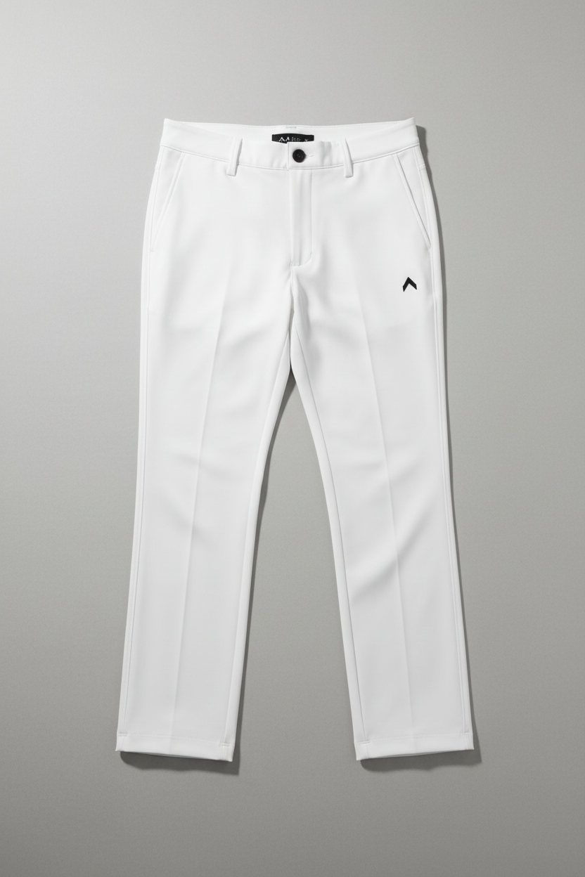 White Golf Pants - Flat Lay