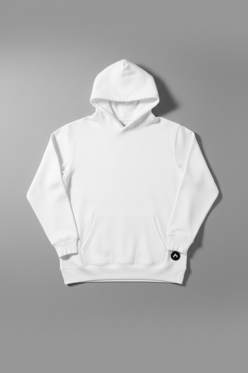 White Hoodie Front