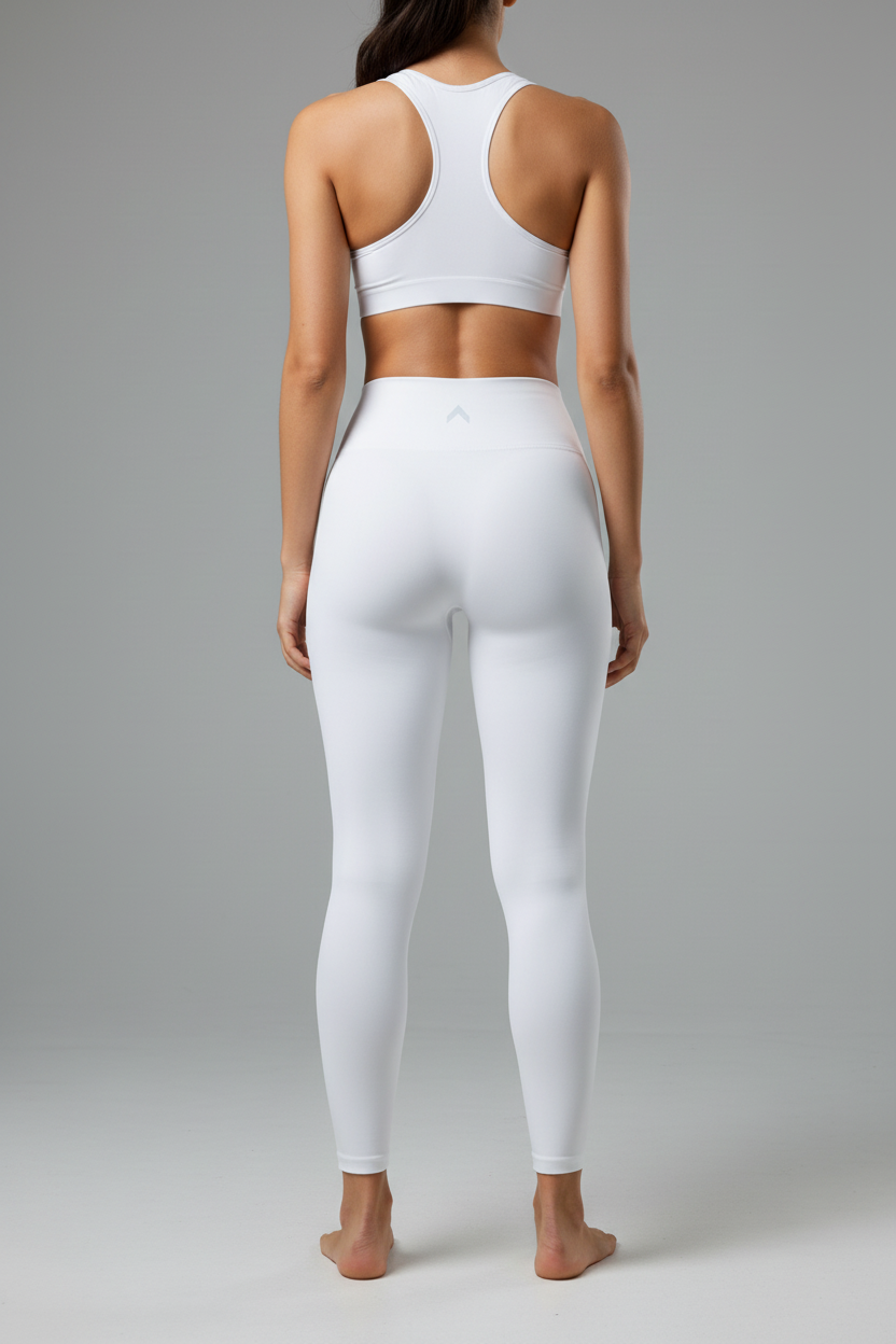 White Leggings with VO2 Logo