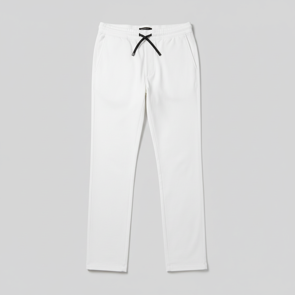 White pants flat lay
