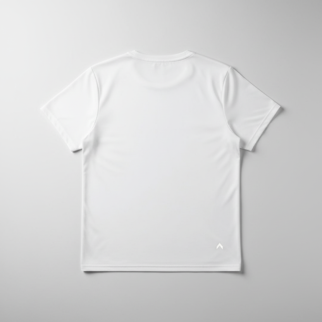 White Running Tee - Back View
