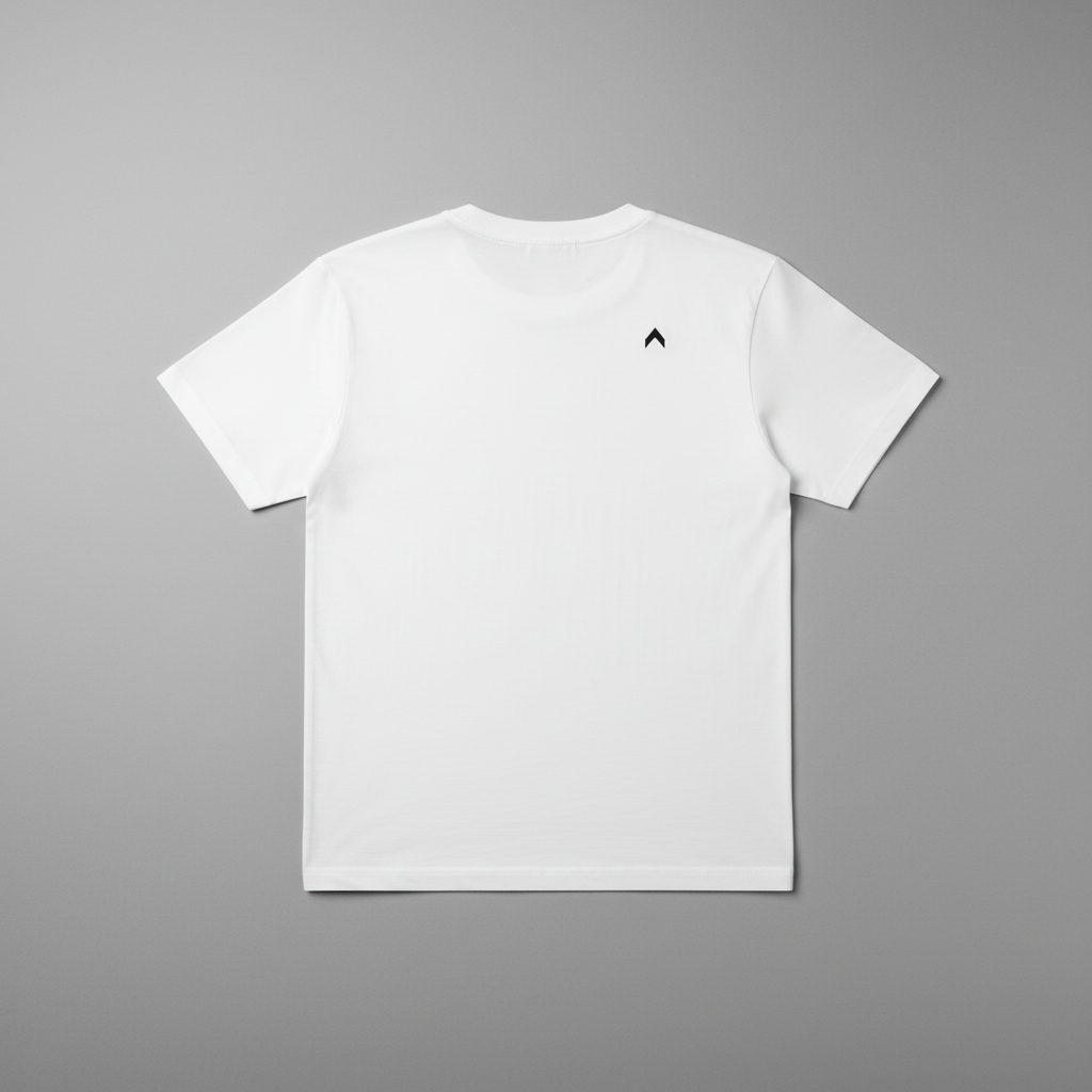 White shirt small black logo