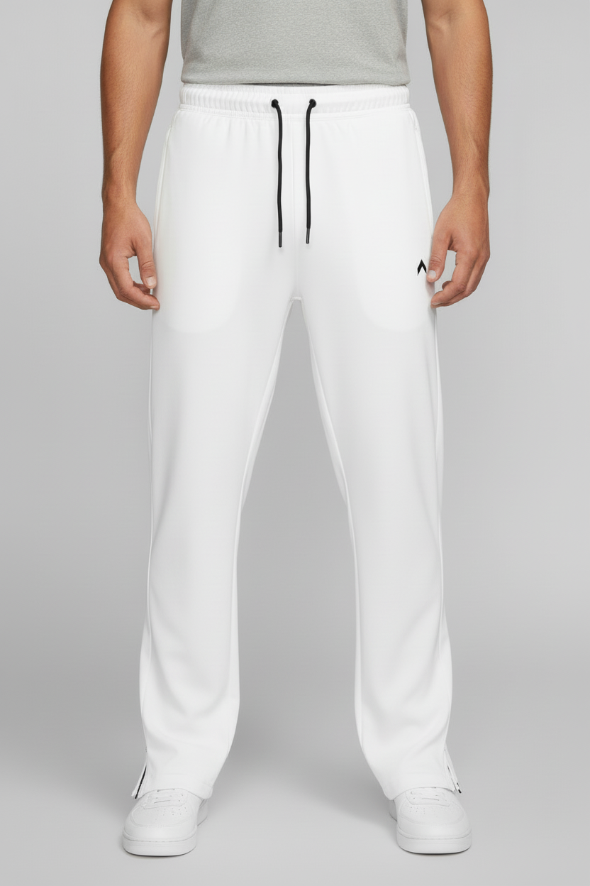 White sweatpants - extra long refined fit