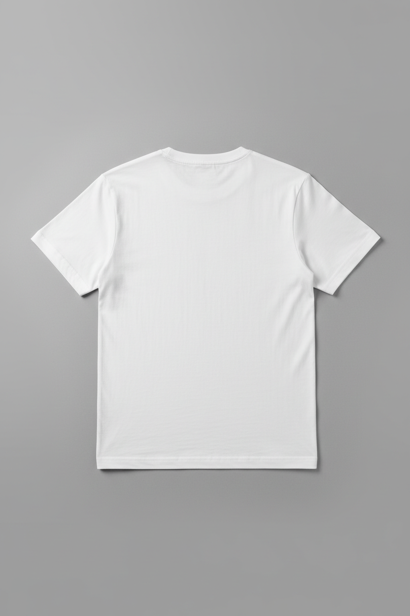 White t-shirt back view